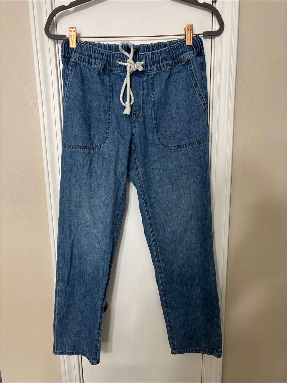 J. Crew Blue Drawstring Jeans